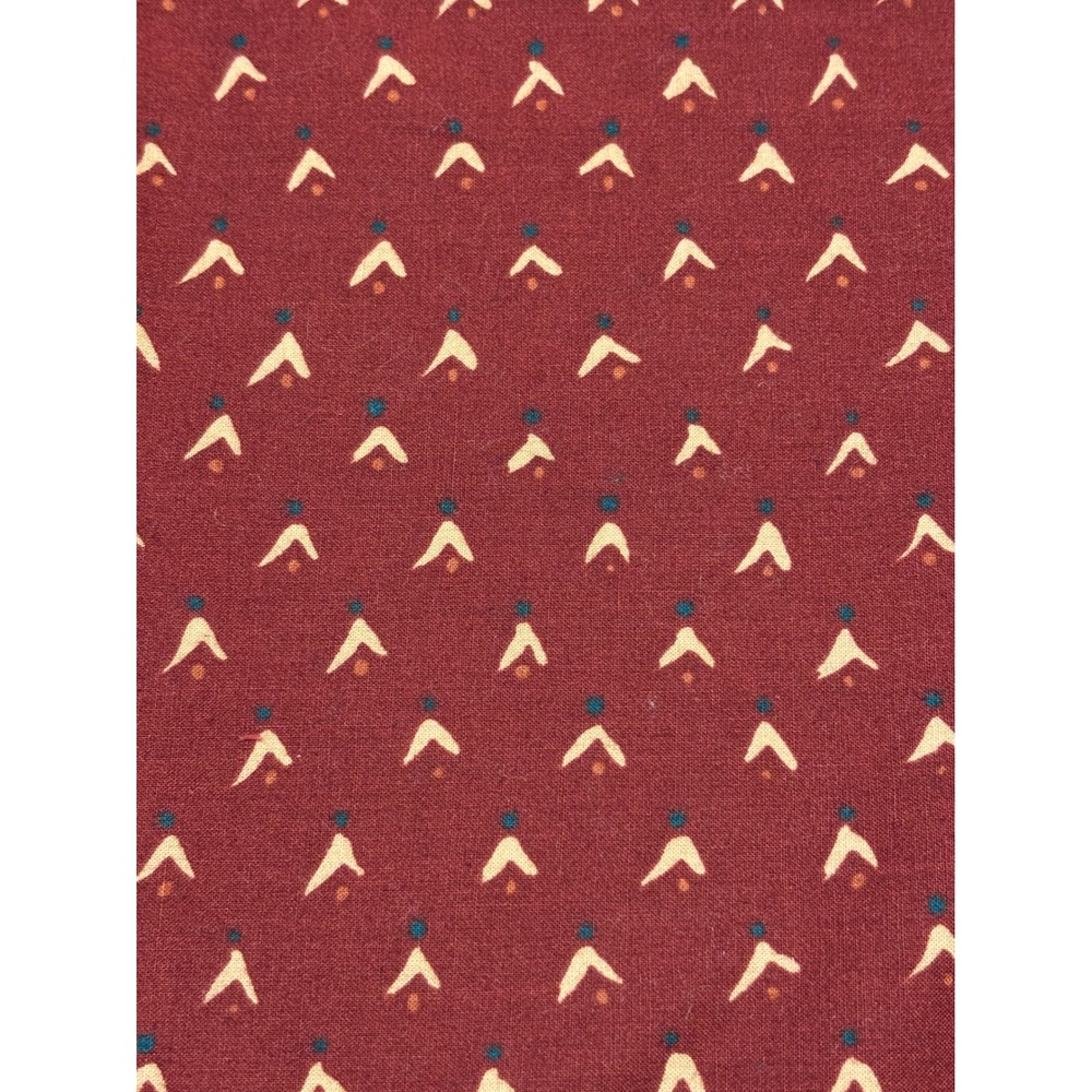 Interior Fabric Design Inc 1980 Vintage Fabric 82x50 Burgundy Red‎ Geometric